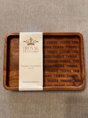 NEW Tigers Etched Wood Valet Tray